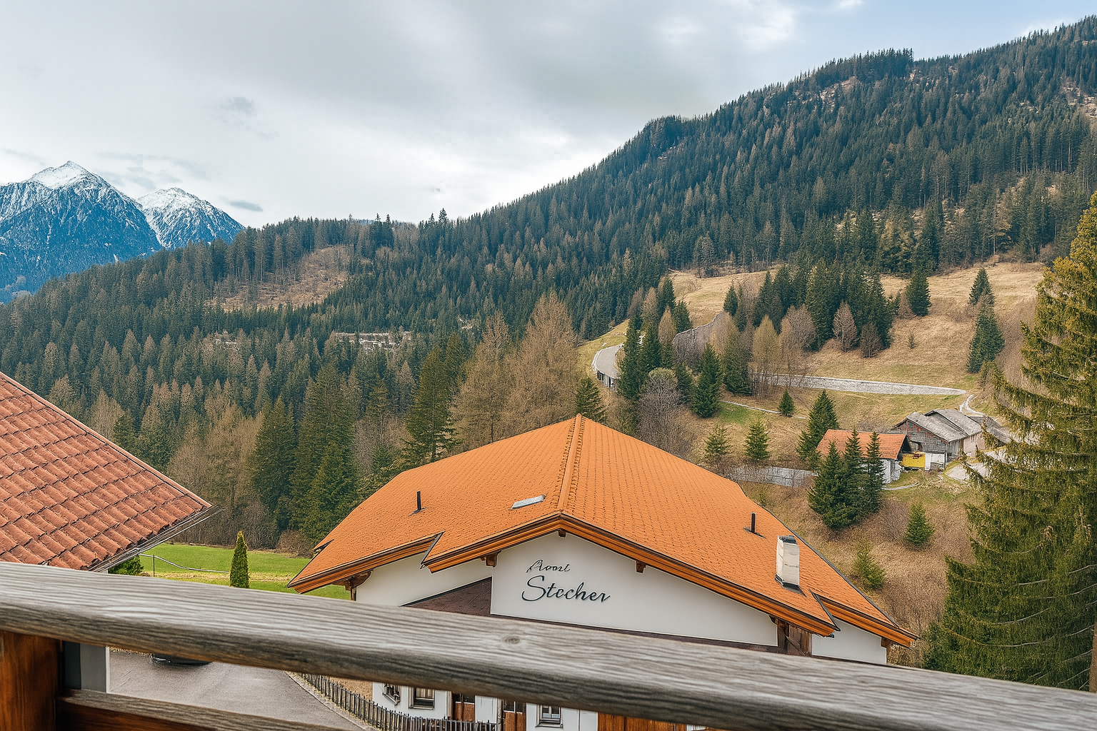 Balkon Bergblick