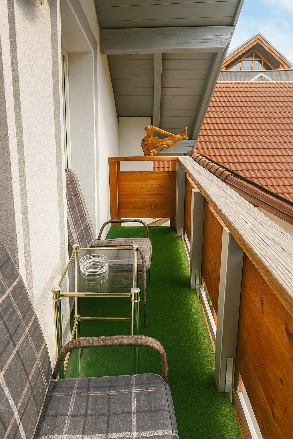 Balkon mit Sitzmöbeln